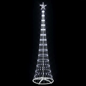 vidaXL LED Χριστουγεννιάτικο Δέντρο Ψυχρό λευκό 250 cm Μέταλλο
