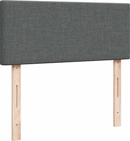vidaXL Κρεβάτι Boxspring με Στρώμα Σκούρο Γκρι 120x200 εκ. Υφασμάτινο