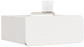 vidaXL Κομοδίνο με συρτάρι Λευκό 39 x 34 x 16.5 εκ. Μασίφ ξύλο πεύκου