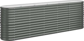 vidaXL Ζαρντινιέρα Ανθρακί 224x40x68 εκ Γαλβανισμένος χάλυβας