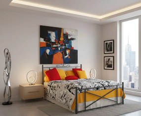 Κρεβάτι Orion-110x190-Ασημί Σφυρίλατο-Με ποδαρικό