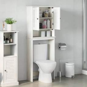 vidaXL Ντουλάπα τουαλέτας με ράφι με πόρτα VIGO Λευκό 60 x 27 x 161 εκ
