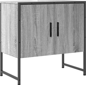 vidaXL Ντουλάπι Νιπτήρα Μπάνιου Γκρι Sonoma 60x33x60 εκ. Επεξ. Ξύλο