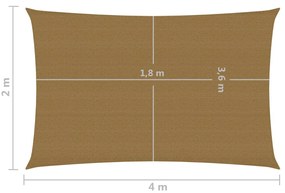 ΠΑΝΙ ΣΚΙΑΣΗΣ TAUPE 2 X 4 Μ. ΑΠΟ HDPE 160 ΓΡ./Μ² 311394