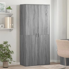 Παπουτσοθήκη Γκρι Sonoma 80x39x178 εκ. από Επεξεργασμένο Ξύλο