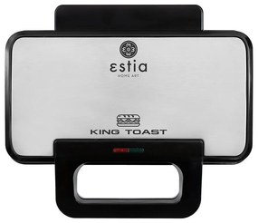ESTIA ΤΟΣΤΙΕΡΑ KING TOAST 2 ΘΕΣΕΩΝ 900w ΜΕ ΒΑΘΙΕΣ ΑΠΟΣΠΩΜΕΝΕΣ ΑΝΤΙΚΟΛΛΗΤΙΚΕΣ ΠΛΑΚΕΣ