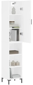 vidaXL Ντουλάπι Λευκό 34,5 x 34 x 180 εκ. από Επεξεργασμένο Ξύλο