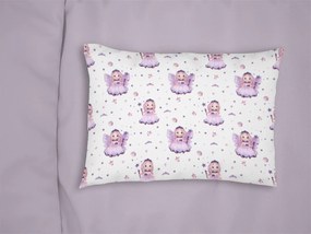 Μαξιλαροθήκη Φανελένια 50x70εκ. Fairy 86 White-Lilac DimCol