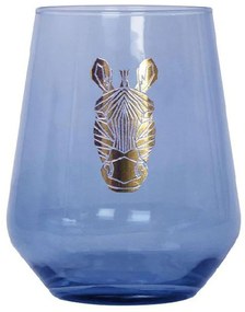 Ποτήρι Ουίσκι Jungle Zebra RAB623K6 8,9x11cm 425ml Blue-Gold Espiel Glass