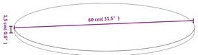 vidaXL Επιφάνεια Τραπεζιού Ø80x1,5 από Μπαμπού