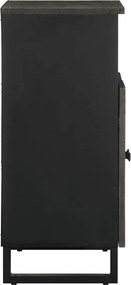 vidaXL Μπουφές Μαύρο 60x33x75 cm Μασίφ Ξύλο Μάνγκο