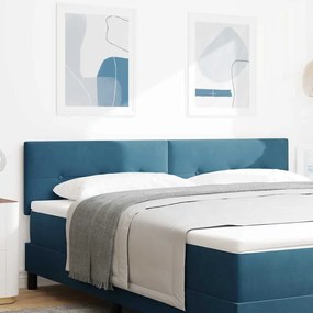 vidaXL Κεφαλάρι με φώτα λωρίδας LED με κεφαλάρι Μπλε 90 cm Βελούδο
