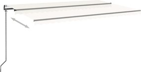 vidaXL Τέντα Συρόμενη Αυτόματη Κρεμ 500x350 εκ.