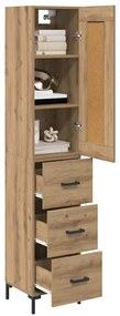vidaXL Highboard Artisan Oak 34,5 x 34 x 180 εκ. Επεξεργασμένο ξύλο