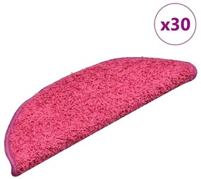 vidaXL Πατάκια Σκαλιών 30 τεμ. Ροζ Ημίστρογγυλά 56x17x3 εκ.