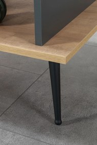 Τραπεζάκι Σαλονιού Sapphire Δρυς / Ανθρακί SISAS 100x56x20