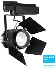 V-TAC Φωτιστικό Σποτ Τριφασικής Ράγας LED COB 33W 230V 3000lm 24°-60° IP20 Samsung Chip Μαύρο Σώμα Ζεστό Λευκό 21371