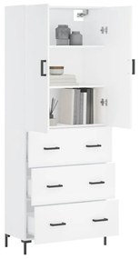 vidaXL Ντουλάπι Λευκό 69,5x34x180 εκ. από Επεξεργασμένο Ξύλο
