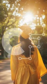 Intra Συλλεκτικό Ξύλινο Παζλ Plywood 4mm - Γυναίκα με φόρεμα αποφοίτησης που περπατά στο δρόμο Σε Ξύλινο Κουτί - Διαστάσεις Puzzle: 10x10 cm – 25 κομμάτια