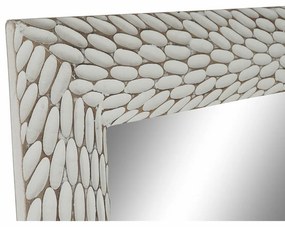 Μόνιμος καθρέφτης DKD Home Decor Λευκό Ξύλο από Μάνγκο Ξύλο MDF Cottage (51 x 6 x 182 cm)