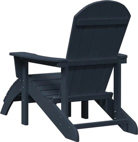 vidaXL Καρέκλα Adirondack Σκούρο μπλε HDPE
