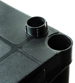 Ράφια Marbueno Μαύρο Πλαστική ύλη 40 x 180 x 90 cm