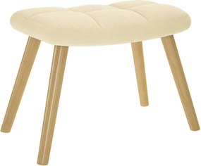 vidaXL Πολυθρόνα Κουνιστή Κρεμ Υφασμάτινη με Υποπόδιο