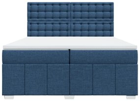 ΚΡΕΒΑΤΙ BOXSPRING ΜΕ ΣΤΡΩΜΑ ΜΠΛΕ 200X200 ΕΚ. ΥΦΑΣΜΑΤΙΝΟ 3291795