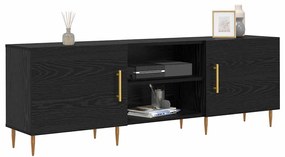 vidaXL Ντουλάπι TV Μαύρη δρυς 150 x 30 x 50 cm Επεξεργασμένο ξύλο