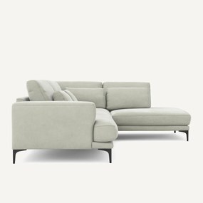 Γωνιακός καναπές με αριστερή γωνία από βελούδο stonewashed, Marsile