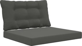 vidaXL Μαξιλάρι Καναπέ Εξωτερικού Χώρου 2 pcs Ανθρακί Πολυεστέρας