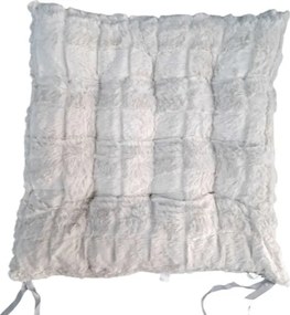 Μαξιλάρι καρέκλας γούνινο - 35x35cm - 571527 - White