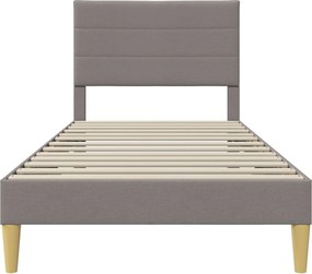 vidaXL Σκελετός Κρεβατιού Taupe 90 x 200 cm Ύφασμα