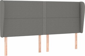 vidaXL Κρεβάτι Boxspring με Στρώμα Σκούρο Γκρι 180x200 εκ Υφασμάτιν
