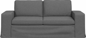 vidaXL Καναπές 140cm Σκούρο Γκρι Μέταλλο