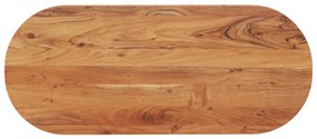 vidaXL Επιφάνεια Τραπεζιού Οβάλ 140x60x2,5 εκ. Μασίφ Ξύλο Ακακίας