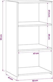 vidaXL Πλαϊνό γραφείο Παλαιωμένο ξύλο 50 x 41 x 93 εκ.
