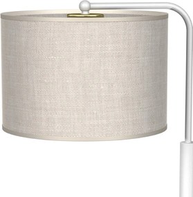 Επιτραπέζιο Φωτιστικό Lino Biel με καπέλο Λευκό με Λινό