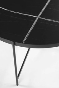 Juli Σετ 2 Τραπεζακια Σαλονιου Απομιμηση Μαρμαρο Μαυρο