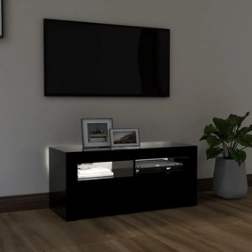 vidaXL Έπιπλο Τηλεόρασης με LED Μαύρο 90 x 35 x 40 εκ.