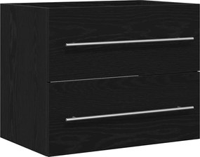 vidaXL Ντουλάπι Νιπτήρα Μπάνιου Μαύρο Δρυς 60x38,5x48 εκ. από Τεχνητό Ξύλο