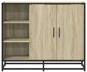 Sideboard Sonoma Oak 92x35x76 cm Κατασκευασμένο ξύλο - Καφέ