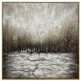 Πίνακας σε Καμβά "Forest 36050" Fylliana Μπέζ - Καφέ - Γκρί 100x4x100 εκ. 100x4x100 εκ.