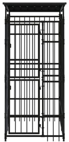 vidaXL Κλουβί Σκύλου Εξωτερικού Χώρου με Ατσάλινη Οροφή 1,84 μ²