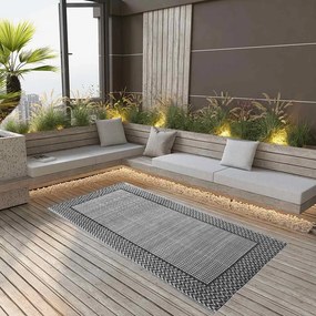 vidaXL Χαλί εξωτερικού χώρου ARAKIL γκρι 120x180 cm PP