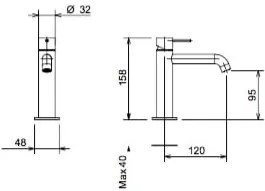 Μπαταρία νιπτήρος La Torre Elle 316 35004-Xalkino