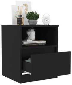 vidaXL Κομοδίνα 2 Τεμαχίων Μαύρα 40 x 40 x 50 εκ. από Επεξ. Ξύλο