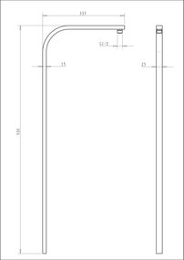 Acquanet Solano 3002 Chrome - Στήλη ντουζ χωρίς μπαταρία