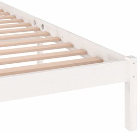 vidaXL Πλαίσιο Κρεβατιού Λευκό 140 x 200 εκ. από Μασίφ Ξύλο Πεύκου