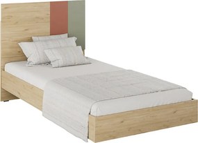Κρεβάτι Terra Megapap χρώμα florida oak 100x200εκ.